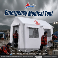 Tente médicale gonflable à déploiement rapide personnalisée, toutes saisons, pour les opérations d'aide humanitaire et les hôpitaux de campagne