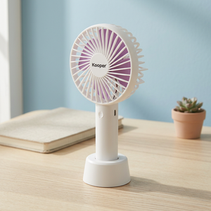 Mini Ventilatore Portatile Kooper da 2W, Pieghevole, Elettrico, con Tre Impostazioni, Ricaricabile, Mani Libere, 4-6 Ore di Autonomia, per Auto, Hotel, Esterni - Product Image 2