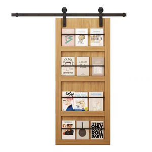 Puerta Corredera Interior <span class=keywords><strong>de</strong></span> Madera Sólida con Diseño Minimalista, Puerta Murphy para Librería, Puerta Secreta - Product Image 4