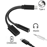 Großhandel Qualität 2-in-1 USB C 3,5mm Audio-Buchse Kabel Metall kopf Nylon Braid Lade adapter für Smartphones 15 & 16 New Promax