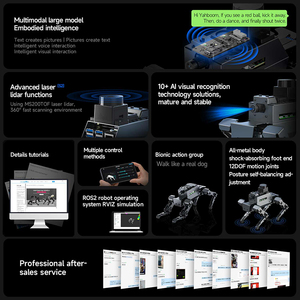 12DOF DOGZILLA S1 S2 Chien Robot Bionique Quadrupède avec Fonctions de Reconnaissance Visuelle AI Conception pour Raspberry Pi <span class=keywords><strong>5</strong></span> ROS2 - Product Image 3