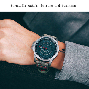 Boîtier de montre en alliage ultra fin personnalisé avec logo 45 mm, montre minimaliste pour homme avec bracelet en cuir noir - Product Image 5