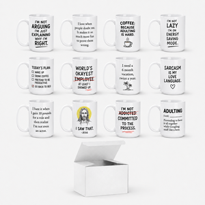 Ceramic Mug Set with Gift Box Eco-Friendly & Food Safe <b>Screen</b> Printed Letter Design for Gift Occasions - Product Image 1