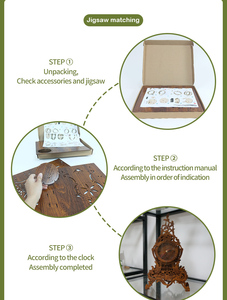 Reloj de Escritorio de Madera 3D Cortado con Láser, Rompecabezas, Juguete Educativo con 101-500 Piezas para Mayores de 5 Años - Product Image 4