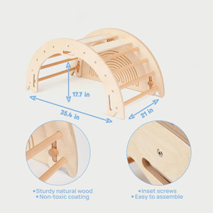 Arche d'escalade Montessori en bois pour enfants, avec coussin, pour intérieur, type table et balançoire - Product Image 5