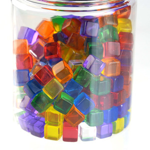 Dados Transparentes de Colores, Mini Cubos Acrílicos para Manualidades, Piezas de Juegos de Mesa Personalizadas, Fichas de Juego de Mesa, Contadores de Juegos de Cartas - Product Image 2