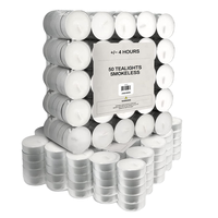 Bougies chauffe-plat décoratives blanches non toxiques en paraffine, vente en gros, lot de 5 heures, pour la maison, les mariages et les remises de diplômes