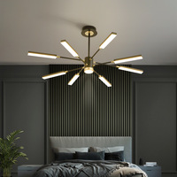 Simple moderne rond noir or multi-têtes pendentif lumière salon chambre salle à manger créatif Style industriel lustre