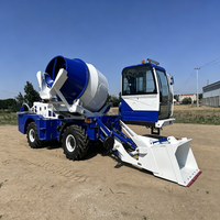 Camión Mezclador de Concreto Autocargable de 2.5m³ con Motor Diésel, Caja de Cambios y Bomba Hidráulica para Construcción