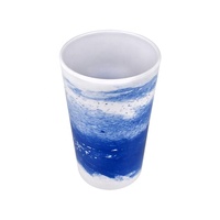 Vente en gros d'usine, gobelet à eau en mélamine de 250 ml, motif marbré bleu et blanc, incassable, sans BPA, pour boissons, jus, cola, café, restaurant