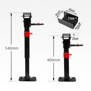 Estabilizador de <span class=keywords><strong>Caravana</strong></span> Ajustable de 1200 lb, Soporte para Remolque, <span class=keywords><strong>Patas</strong></span> de Apoyo 2x400-540 mm, <span class=keywords><strong>Patas</strong></span> Negras Plegables con Asa, Nuevo - Product Image 2
