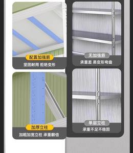 Estante de almacenamiento para uso doméstico, estantería multinivel de pie para balcón, estantería tipo almacén, estantería de almacenamiento de alta resistencia con estructura de hierro. - Product Image 4