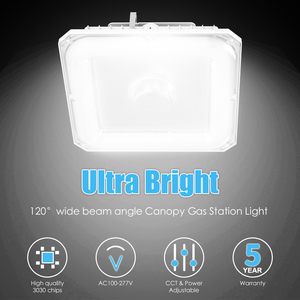 100Watt tán LED bãi đậu xe ánh sáng 3000K ~ 5000K nhiệt độ IP65 cho trạm xăng nhôm nhà để xe tán nhà kho cảnh quan - Product Image 4