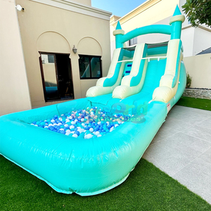 Toboggan aquatique gonflable commercial pour enfants, combo de jeux aquatiques et de saut pour l'extérieur - Product Image 2