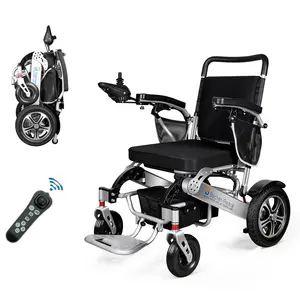 Zusammen klappbarer leichter Rollstuhl Hochleistungs-Elektro rollstuhl aus Aluminium legierung Motorisierter Elektro rollstuhl