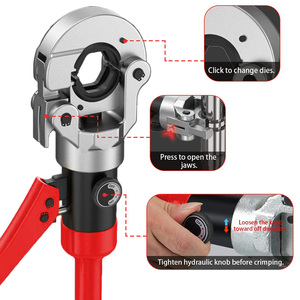 Alat Crimping Pipa Tembaga Hidrolik untuk Perawatan dan Perbaikan Pipa, JAW CRIMPING YANG DAPAT DIGANTI 1/<span class=keywords><strong>2</strong></span>", <span class=keywords><strong>3</strong></span>/4", 1\" - Product Image 2
