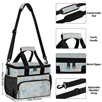 Livraison de modèle de coquilles de pétoncles personnalisées de haute qualité Papier d'aluminium extérieur pliable 6 canettes Igloo Sac isotherme pour aliments congelés