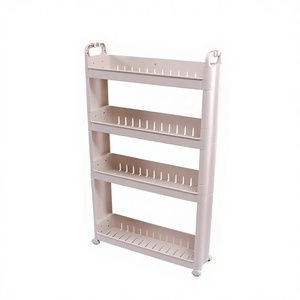 Estante de Almacenamiento de Plástico Sostenible de 4 Niveles Personalizable 2021, Estante de Almacenamiento de Plástico Extraíble para Cocina - Product Image 1