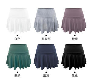 Großhandel eingebaute kurze Innen tasche atmungsaktive Plissee Tie Dye Sport Skort Röcke - Product Image 5