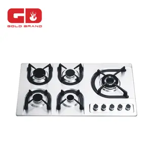 Top quality five burner stainless steel gas stove hot plates