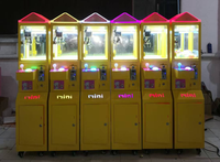Meilleure vente : Mini machine de jeu de grue jaune, à monnayeur électrique, en métal, distributeur de prix à monnayeur, jouet, Garantie 1 an, Transfrontalier