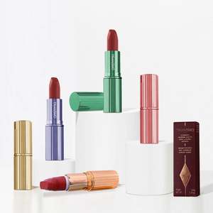 Golden Metal Lipstick Tube Custom Lipstick Tubes <b>Lip</b> <b>Balm</b> <b>Container</b> Gold Lipstick Tube - Product Image 3