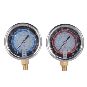 냉매 압력 게이지 R404A R407C R22 R134a R32 R410a 냉동 싱글 다이얼 저압 또는 고압 테스트 - Product Image 1