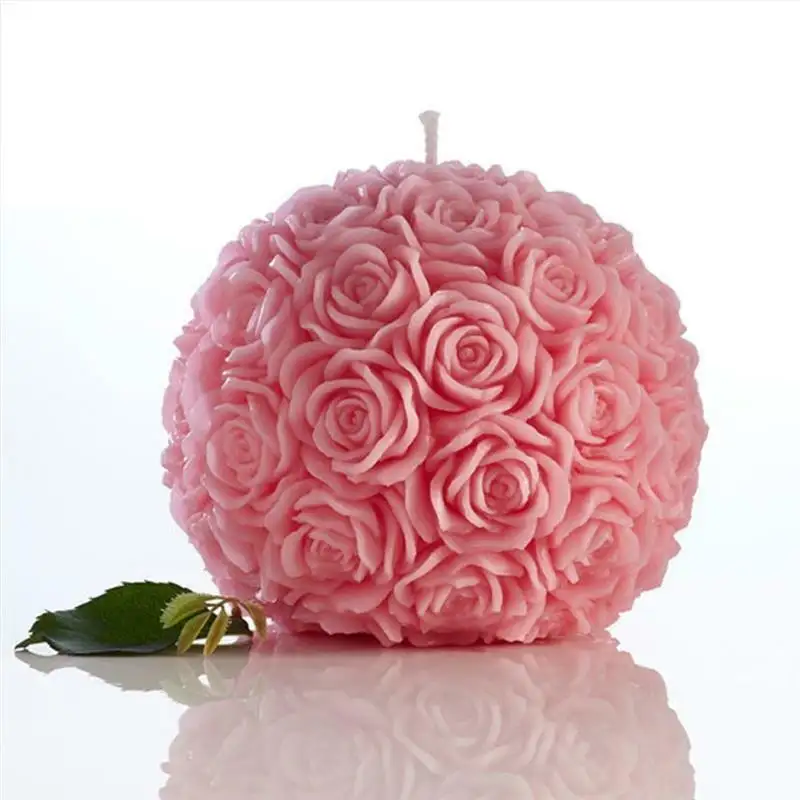 Handgemaakte 100% Pure Bijenwas Rose Vorm Kaarsen Rose Kaars Voor Bruiloft Zoete