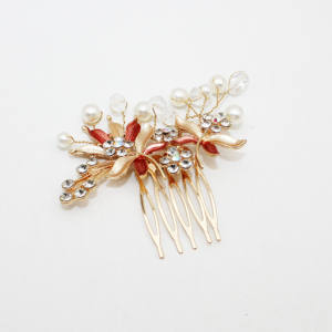 Jachon-peine lateral de arcoíris para dama de honor, joyería para el pelo, hoja, peine, joyería Vintage para el cabello, boda - Product Image 4