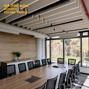 Panneaux acoustiques <span class=keywords><strong>de</strong></span> plafond 2400*20mm en fibre <span class=keywords><strong>de</strong></span> verre pour <span class=keywords><strong>cinéma</strong></span>, classe A2, anti-feu - Product Image 1