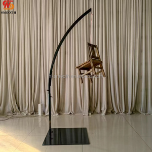 SMOOTH New Arrival Tall Black Curved Arch Metal Floor <b>Stand</b> For <b>Hanging</b> Chandelier Freestanding Lamp Support Prop - Product Image 3