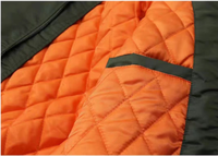 Vente en gros blouson bombardier à bretelles arrière style punk blouson aviateur de qualité supérieure rembourré pour hommes avec bretelles, blouson bombardier F1