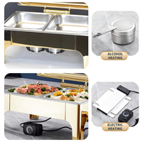 Chauffe-plat manuel isotherme en acier inoxydable de 9 L, chauffé au combustible, pour cuisine moderne