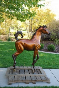 Escultura de bronce para jardín grande al aire libre <span class=keywords><strong>Caballo</strong></span> árabe a la <span class=keywords><strong>venta</strong></span> - Product Image 6