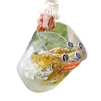 Poubelle de rangement PET pour cuisine et bureau Petite poubelle pour aliments Réfrigérateur Organisateur de boissons Jus et seau à glace Baignoire