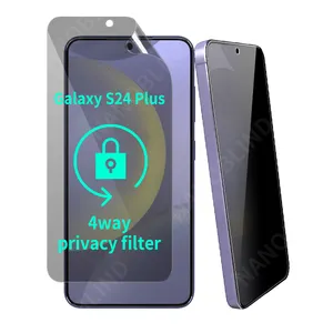 สินค้าใหม่ 4 Way ความเป็นส่วนตัว PET โฟสต์นาโนป้องกันแสงสีฟ้าป้องกันแสงสะท้อนป้องกัน Spy ป้องกันหน้าจอสําหรับ Samsung S24 Plus