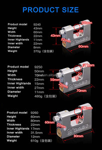 Tùy Chỉnh Nhiệm Vụ Nặng Nề Chống Gỉ Brass Hình Chữ Nhật Đồng Ổ Khóa 70Mm 90Mm Vuông Cửa Khóa Key Top An Ninh Hình Chữ Nhật Loại - Product Image 6