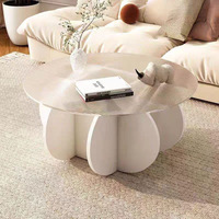 Table basse en verre multifonctionnelle, mobilier de salon au design moderne et minimaliste, idéale pour petit appartement, balcon ou maison de location