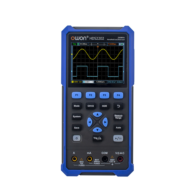 OWON HDS2202 Digital Multimeter Tester 200MHz Bandwidth 1GSa/s Sample Rate 2 in 1 Analog Oscilloscope Multimeter HDS2202