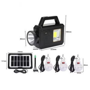 New Arrival <b>Solar</b> <b>Lighting</b> <b>System</b> with Three-Bulb Panel for Garden Road House Electricity FM Radio & Mobile Phone Charging - Product Image 4