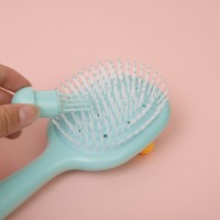 Peigne à trous breveté Rowsenhoo, peut être personnalisé avec n'importe quelle combinaison de massage du cuir chevelu, brosse à cheveux avec grattoir de nettoyage en bas