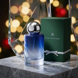 Flacon de parfum en verre transparent de 50 ml, vide, rechargeable, avec atomiseur, bouchon vert, pompe dorée, cadeau de Noël, gravure possible - Product Image 6