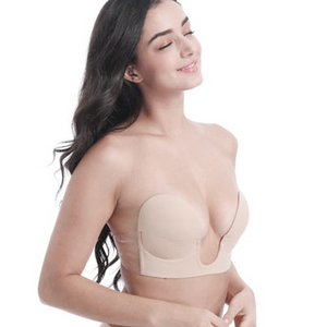 Sujetador Adhesivo Invisible <span class=keywords><strong>de</strong></span> Una Pieza con Escote Profundo en U para Mujer, Sin Espalda, Sin Tirantes, con Efecto Push-Up, Empaque Personalizado - Product Image 3