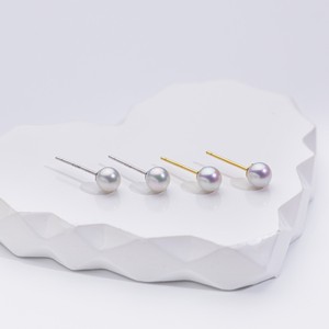 Wholesale Natural High Quality Baby <strong>Pearl</strong> 925 Sterling Silver Earring <strong>Stud</strong> Round White Baby <strong>Pearl</strong> <strong>Stud</strong> Jewelry - Product Image 2