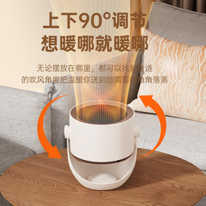 เครื่องทำความร้อนสำหรับสัตว์เลี้ยงอัจฉริยะ พัดลมทำความร้อนไฟเบอร์คาร์บอนไฟฟ้า กระจายความร้อน 360 องศา สำหรับแมวและสุนัข ใช้ในฤดูหนาว - Product Image 2