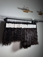 Extensions de cheveux humains naturels indiens ondulés, épais, doux, soyeux, de haute qualité, tissées à la machine