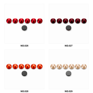 Strass Termoadesivi in Cristallo con Fondo Piatto, Ecologici, 12 Sfaccettature, Termosaldabili, Colori Chilli, <span class=keywords><strong>Claret</strong></span>, Flame, Wheat per Autunno e Natale - Product Image 2