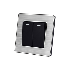 Atractivo moderno impermeable <span class=keywords><strong>Interruptor</strong></span>, Control interior 2Gang 1Way interruptores eléctricos con indicador <span class=keywords><strong>Led</strong></span> - Product Image 1
