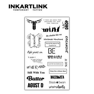 INKARTLINK Pegatinas <span class=keywords><strong>de</strong></span> Tatuajes para el Cuerpo, Pegatinas <span class=keywords><strong>de</strong></span> Tatuajes <span class=keywords><strong>de</strong></span> Papel, para Fans del K-Pop, Resistentes al Agua, Ecológicas, <span class=keywords><strong>de</strong></span> Larga Duración (15 Días), al por Mayor - Product Image 3