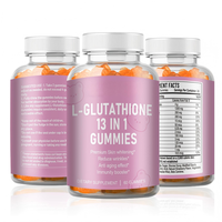 Bonbons Gommes Éclaircissants pour la Peau au Collagène Marque Blanche, Vitamines C Éclatantes, Supplément Cutané au Glutathion, Durée de Conservation 24 Mois